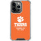 Clemson University Tigers Est 1889 Orange iPhone 13 Pro Clear Case