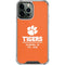 Clemson University Tigers Est 1889 Orange iPhone 13 Pro Max Clear Case