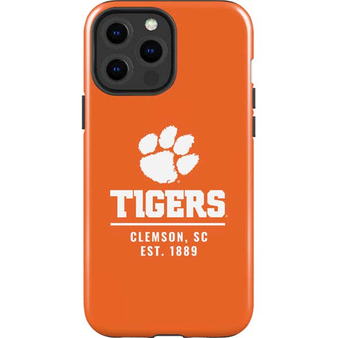 Clemson University Tigers Est 1889 Orange iPhone 13 Pro Max Impact Case