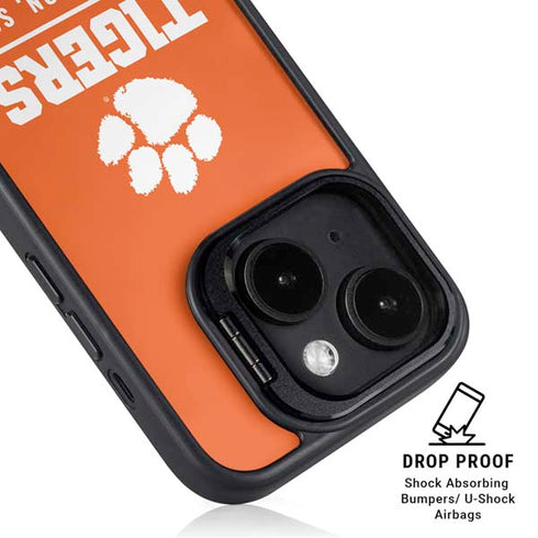Clemson University Tigers Est 1889 Orange iPhone 14 Plus Kickstand Case