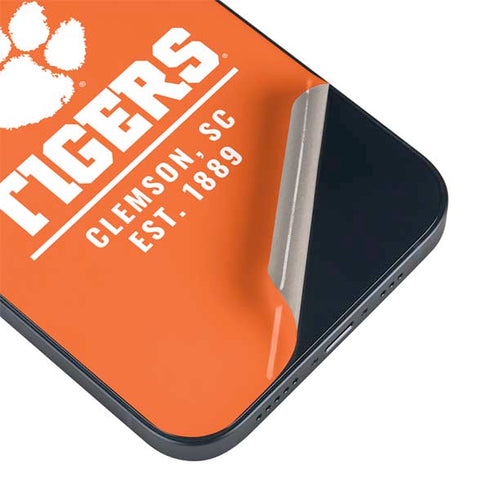 Clemson University Tigers Est 1889 Orange iPhone 14 Plus Skin