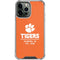 Clemson University Tigers Est 1889 Orange iPhone 14 Pro Max Clear Case