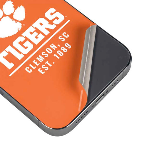 Clemson University Tigers Est 1889 Orange iPhone 14 Pro Max Skin