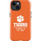 Clemson University Tigers Est 1889 Orange iPhone 15 Impact Case