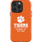 Clemson University Tigers Est 1889 Orange iPhone 15 Pro Impact Case