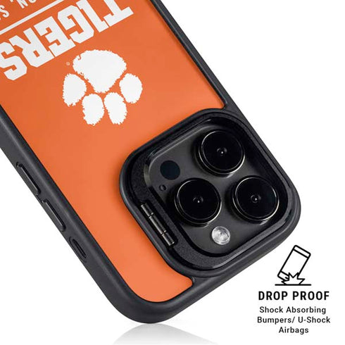 Clemson University Tigers Est 1889 Orange iPhone 15 Pro Kickstand Case