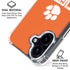 Clemson University Tigers Est 1889 Orange iPhone 16 Clear Case