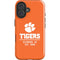 Clemson University Tigers Est 1889 Orange iPhone 16 Plus Impact Case
