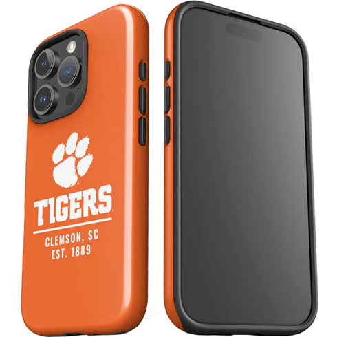 Clemson University Tigers Est 1889 Orange iPhone 16 Pro Impact Case