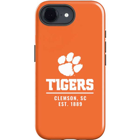 Clemson University Tigers Est 1889 Orange iPhone 16e Impact Case
