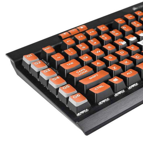 Clemson University Tigers Est 1889 Orange K95 RGB PLATINUM Mechanical Gaming Keyboard Skin