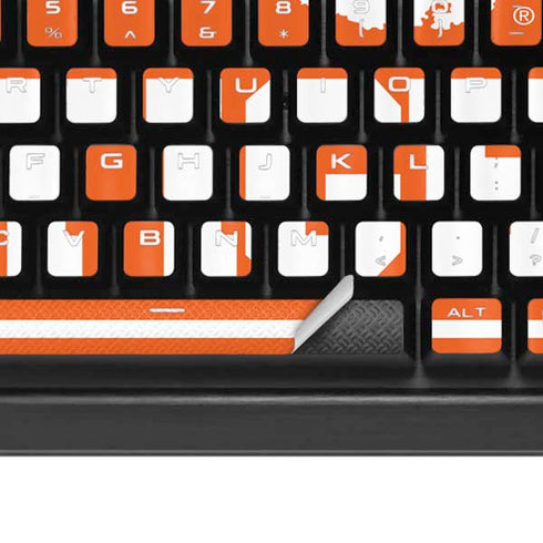 Clemson University Tigers Est 1889 Orange K95 RGB PLATINUM Mechanical Gaming Keyboard Skin