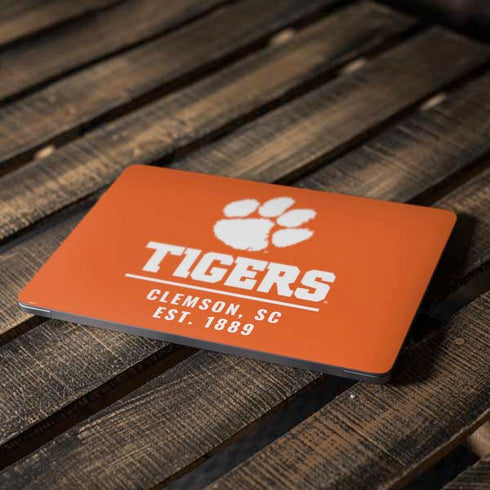 Clemson University Tigers Est 1889 Orange Apple MacBook Air Skin