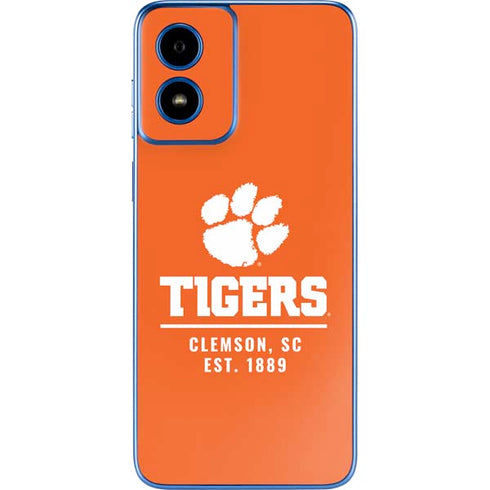 Clemson University Tigers Est 1889 Orange Moto G Play 4G (2024) Skin