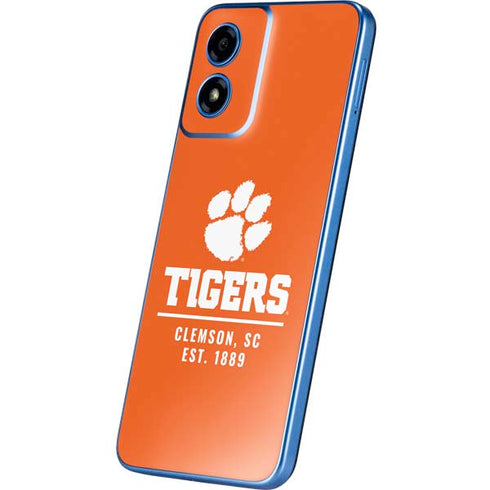 Clemson University Tigers Est 1889 Orange Moto G Play 4G (2024) Skin