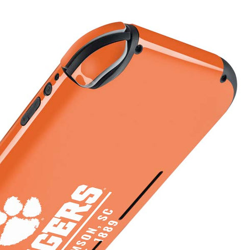 Clemson University Tigers Est 1889 Orange Nintendo Switch Lite Skin