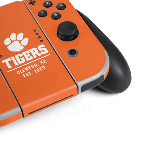Clemson University Tigers Est 1889 Orange Nintendo Switch OLED (2021) Skin