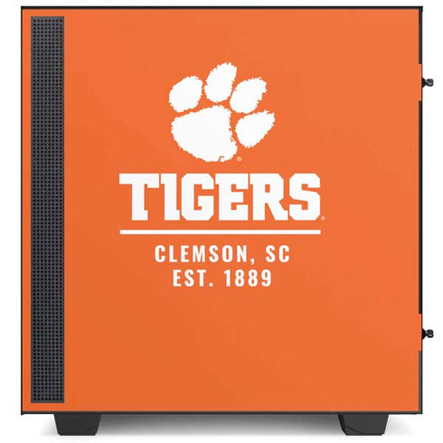 Clemson University Tigers Est 1889 Orange NZXT H510 Compact ATX Mid-Tower Case Skin