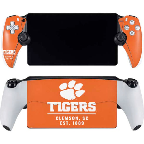 Clemson University Tigers Est 1889 Orange PlayStation Portal Remote Player Skin