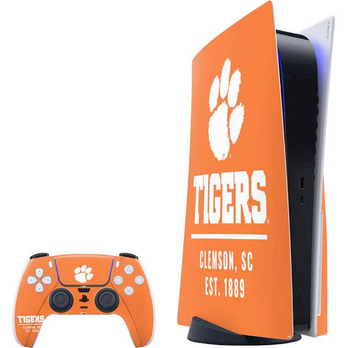 Clemson University Tigers Est 1889 Orange PlayStation PS5 Skins