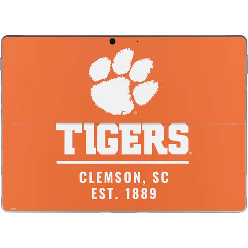Clemson University Tigers Est 1889 Orange Surface Pro 8 Skin