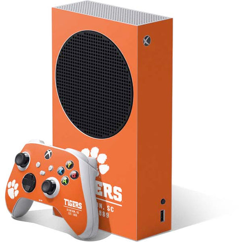 Clemson University Tigers Est 1889 Orange Xbox Series S Skins