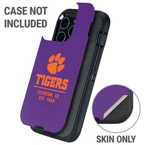 Clemson University Tigers Est 1889 Otterbox Defender iPhone Skin