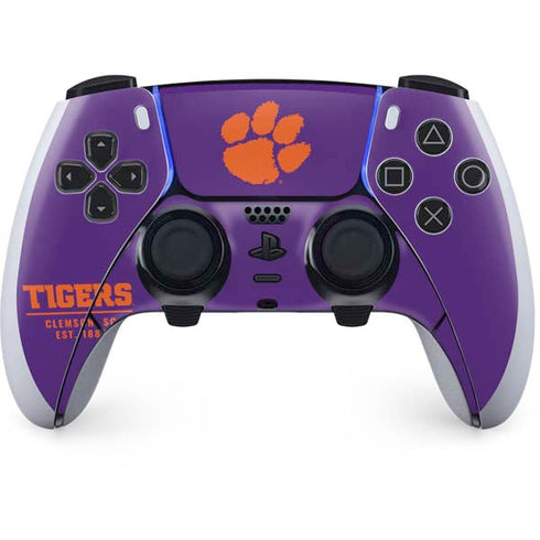 Clemson University Tigers Est 1889 PS5 DualSense Edge Pro Controller Skin