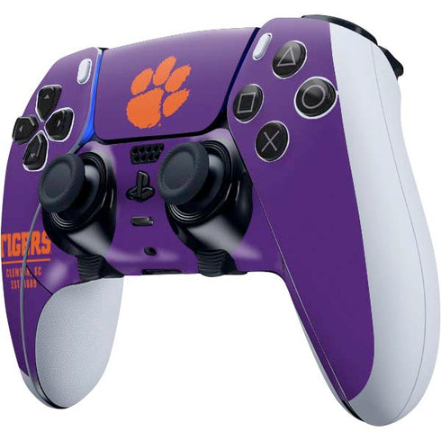 Clemson University Tigers Est 1889 PS5 DualSense Edge Pro Controller Skin