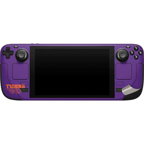 Clemson University Tigers Est 1889 Steam Deck Handheld Gaming Computer Skin