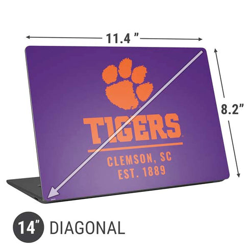 Clemson University Tigers Est 1889 Universal Laptop 14in (11.4 x 8.2in) Skin