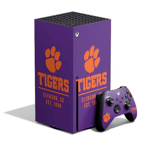 Clemson University Tigers Est 1889 Xbox Series X Skins