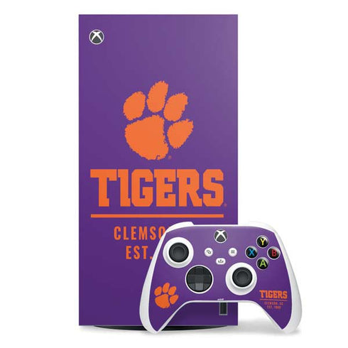 Clemson University Tigers Est 1889 Xbox Series X Skins