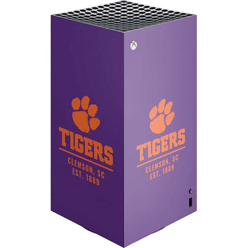 Clemson University Tigers Est 1889 XBox Series X Digital Edition Console Skin