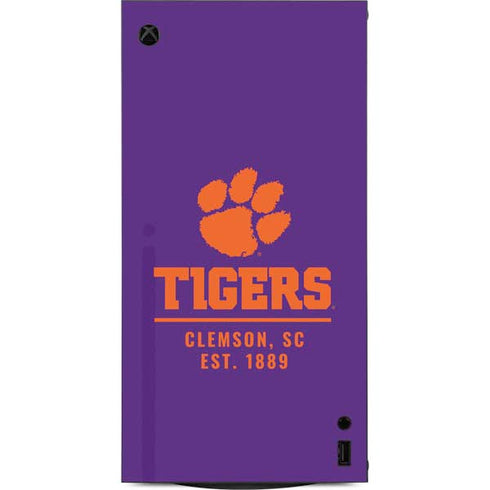 Clemson University Tigers Est 1889 XBox Series X Digital Edition Console Skin