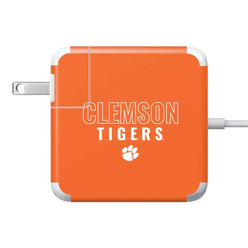 Clemson University Tigers Logo 85W Power Adapter (15 and 17 inch MacBook Pro Charger) Skin