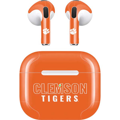 Clemson University Tigers Logo Apple AirPods (3rd Gen 2021) Skin