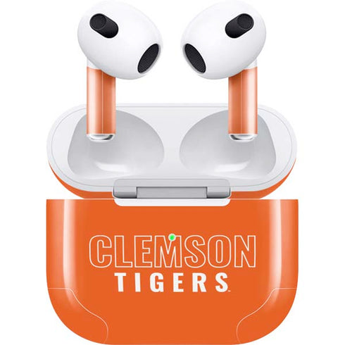 Clemson University Tigers Logo Apple AirPods (3rd Gen 2021) Skin