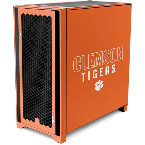 Clemson University Tigers Logo Corsair 4000D Tempered Glass Mid-Tower ATX Case Skin