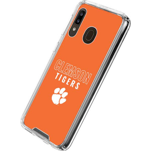 Clemson University Tigers Logo Galaxy A30 Clear Case