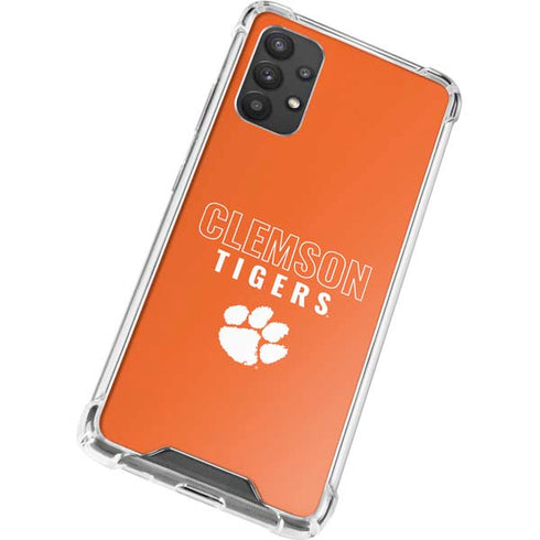 Clemson University Tigers Logo Galaxy A32 5G Clear Case