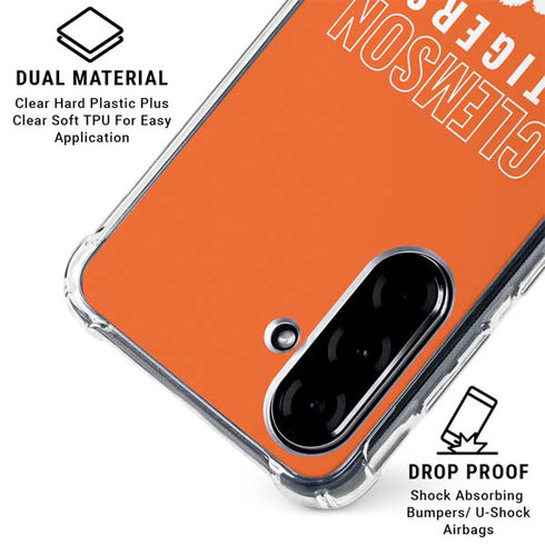 Clemson University Tigers Logo Galaxy A36 5G Clear Case