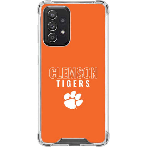 Clemson University Tigers Logo Galaxy A52 5G Clear Case