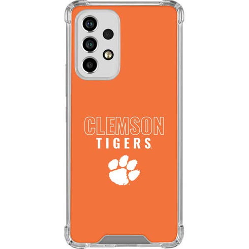 Clemson University Tigers Logo Galaxy A53 5G Clear Case