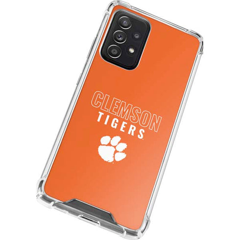 Clemson University Tigers Logo Galaxy A72 5G Clear Case