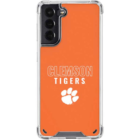 Clemson University Tigers Logo Galaxy S21 5G Clear Case