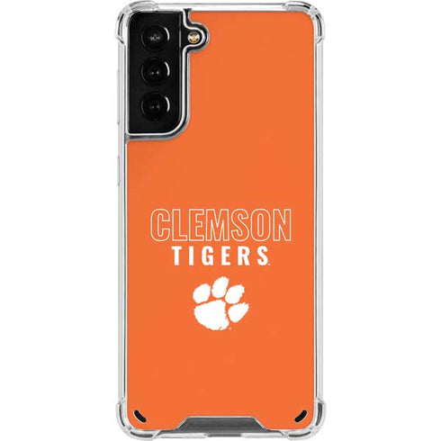 Clemson University Tigers Logo Galaxy S21 Plus 5G Clear Case