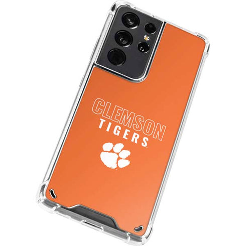 Clemson University Tigers Logo Galaxy S21 Ultra 5G Clear Case