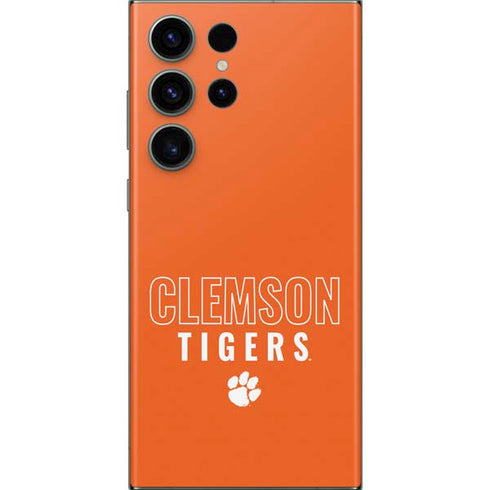 Clemson University Tigers Logo Galaxy Skins