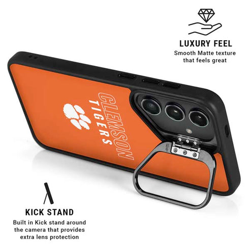 Clemson University Tigers Logo Galaxy S25 Kickstand Case